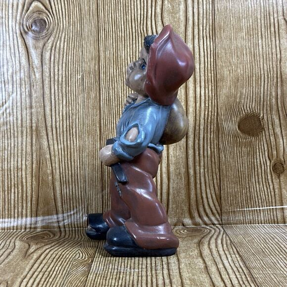Vintage Hobo Boy Ceramic Statute Children Of Great Depression Merry Wanderer‎ 9” - Picture 2 of 10